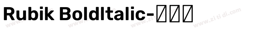 Rubik Boldltalic字体转换